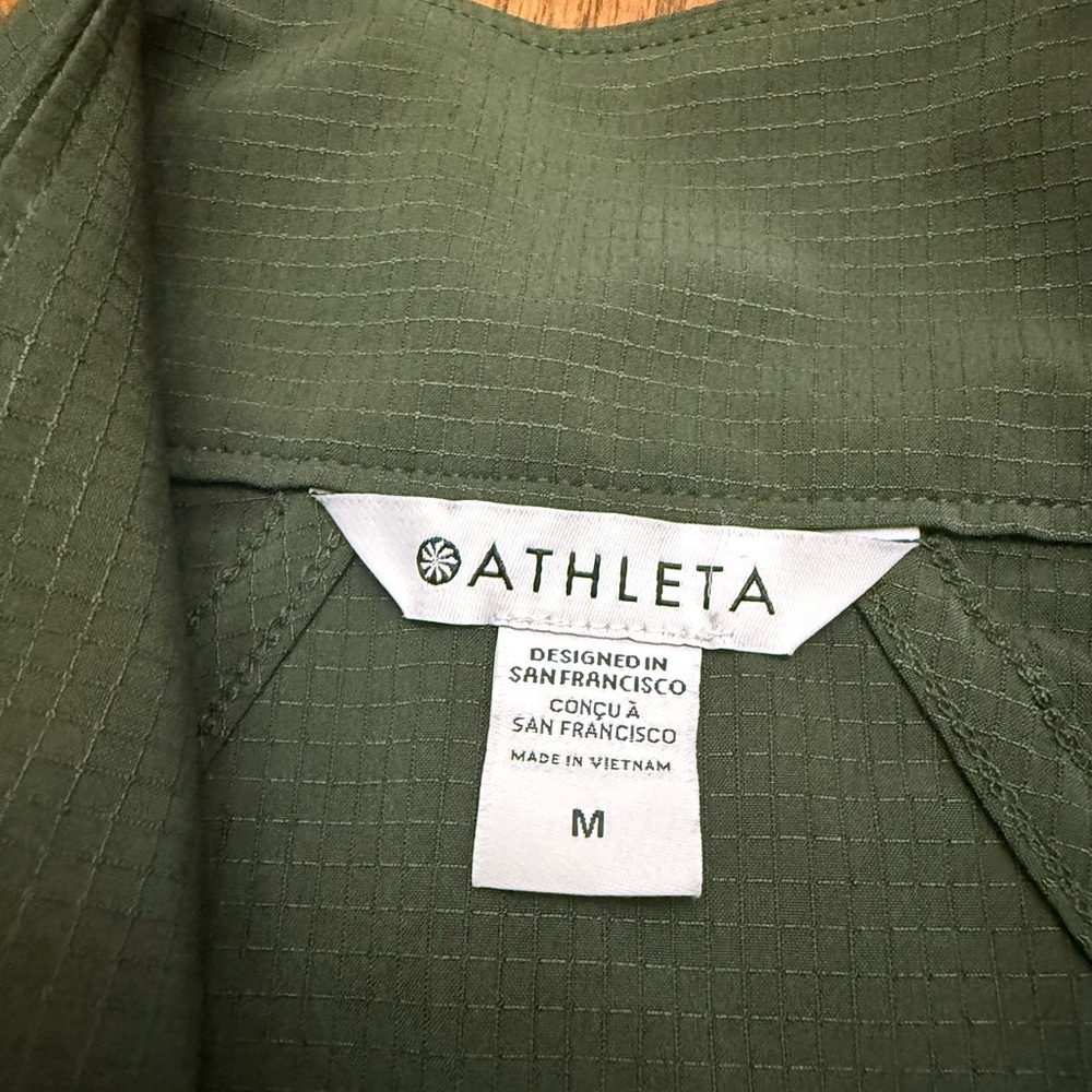 New with Tags Athleta Olive Green Pullover Quarter-Zip Anorak - Picture 3 of 7
